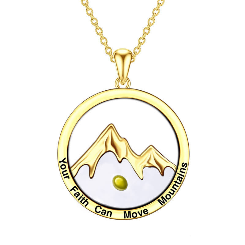 Collana con ciondolo della fede della montagna dei semi di senape in stile moderno Christianartworkshop - Oro - image 0
