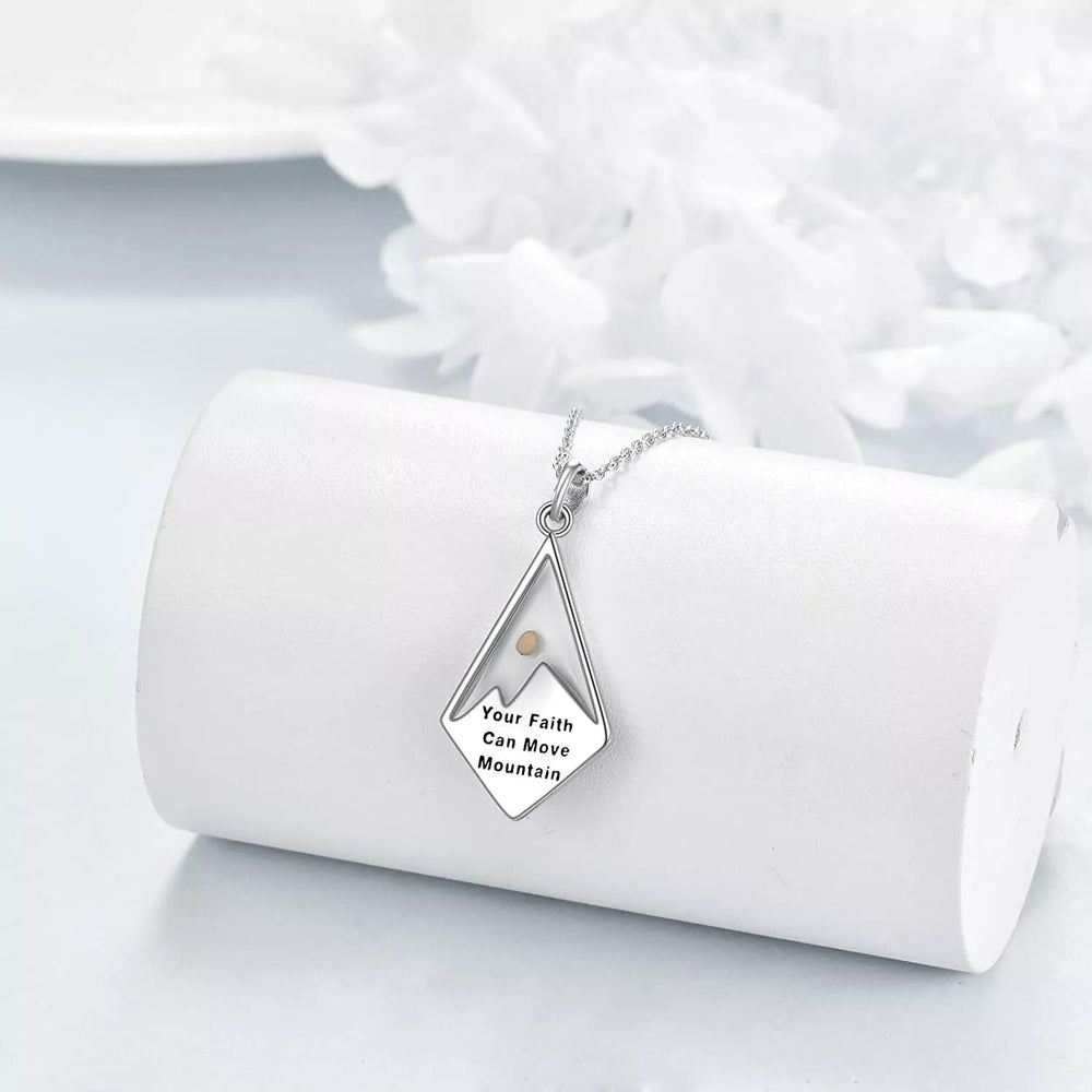 Collana con ciondolo "La fede muove le montagne" in stile moderno Christianartworkshop - image 1