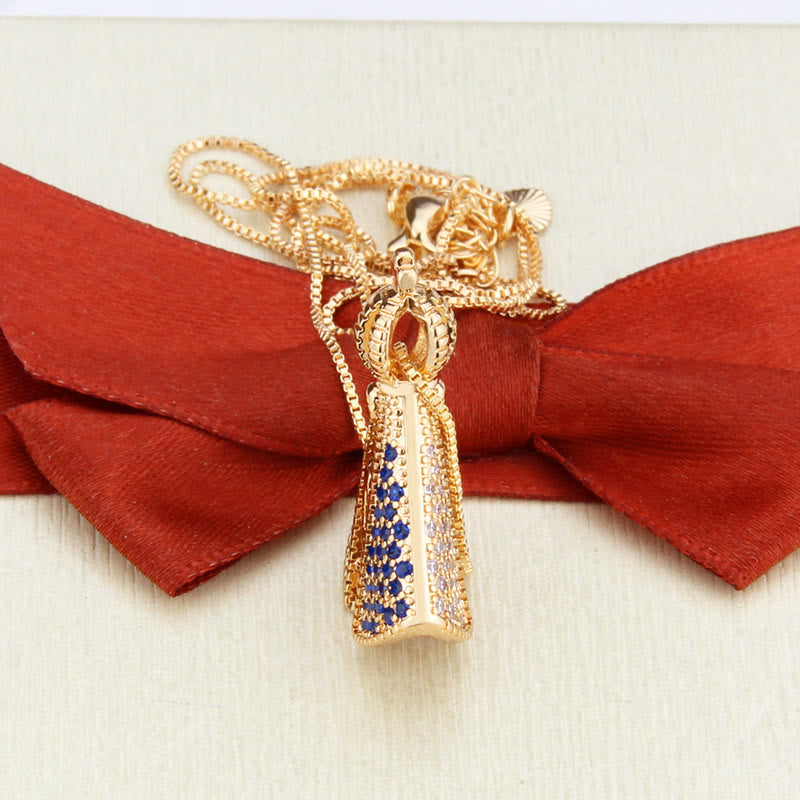 Christianartworkshop Collana con pendente di protezione divina in stile classico Nossa Senhora Aparecida - image 3