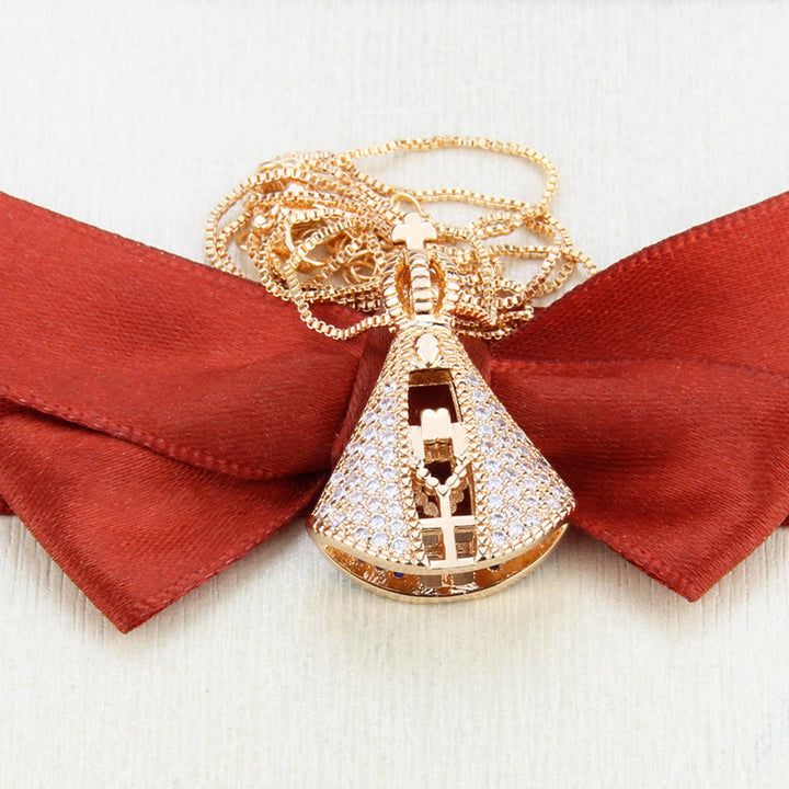 Christianartworkshop Collana con pendente di protezione divina in stile classico Nossa Senhora Aparecida - image 4