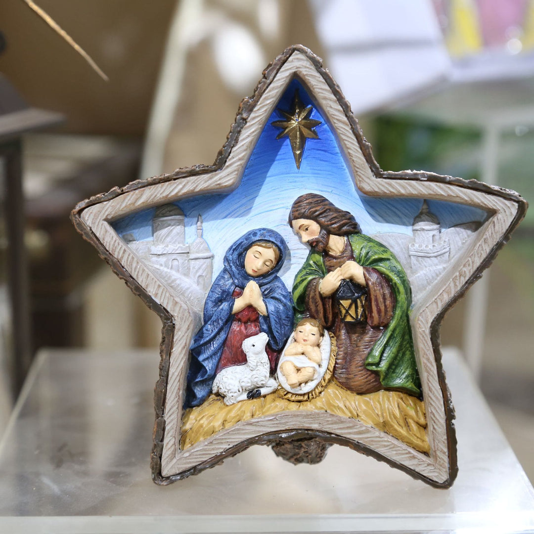 Christianartworkshop Decorazioni da tavolo per presepe a forma di stella in stile classico - Resina - image 0
