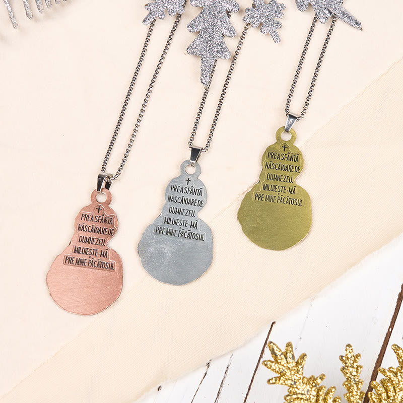 Collana con ciondolo simbolo della fede Madonna col Bambino in stile classico Christianartworkshop - image 8