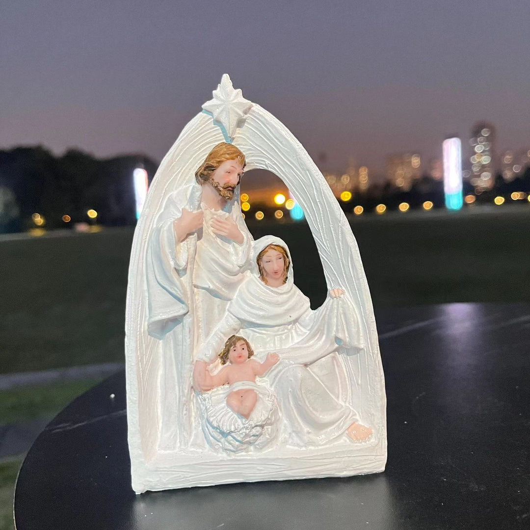 Christianartworkshop Decorazioni da tavolo per presepe in stile classico della Sacra Famiglia - image 4