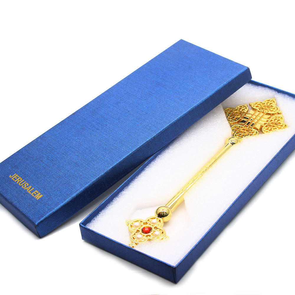 Christianartworkshop Stile classico Gerusalemme Fede Divina Benedizione Mano Croce - image 1