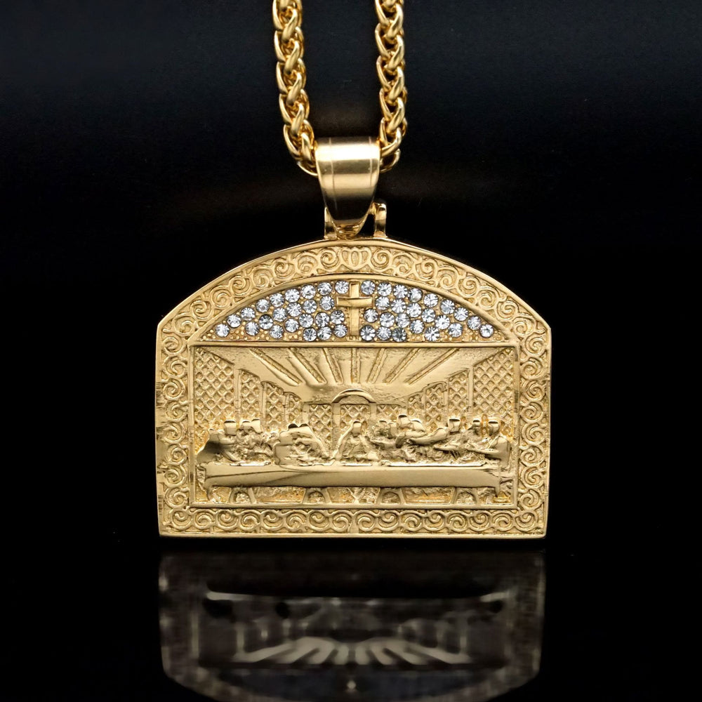 Collana con ciondolo raffigurante l'Ultima Cena divina in stile moderno Christianartworkshop - Oro - image 1