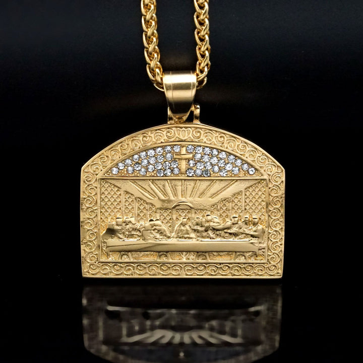 Collana con ciondolo raffigurante l'Ultima Cena divina in stile moderno Christianartworkshop - Oro - image 1