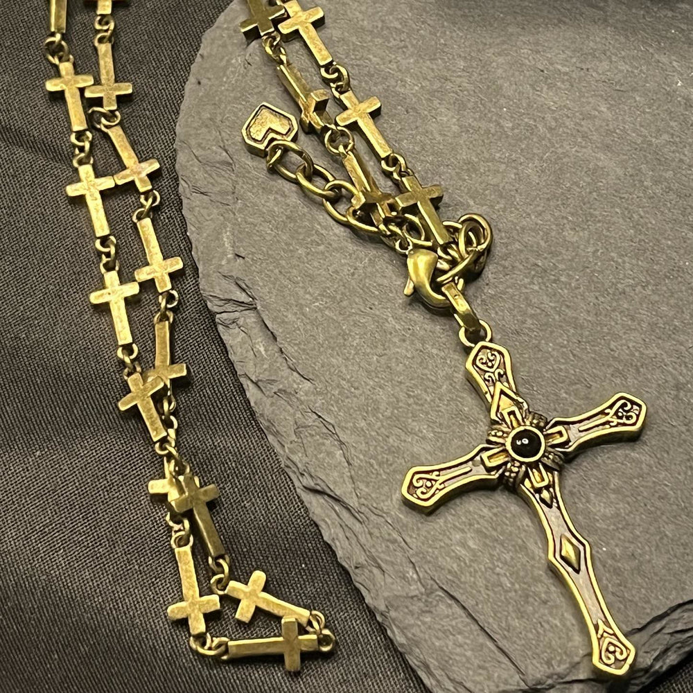 Collana con ciondolo a croce sacra della salvezza in stile moderno Christianartworkshop - image 1