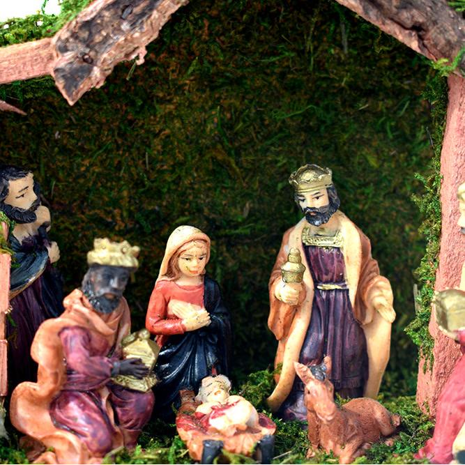 Christianartworkshop Presepe in stile classico, statua della nascita di Gesù, decorazioni da tavolo, ornamento - image 1