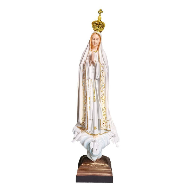 Christianartworkshop Ornamento da tavolo con corona dorata in stile classico della Madonna di Fatima - image 2