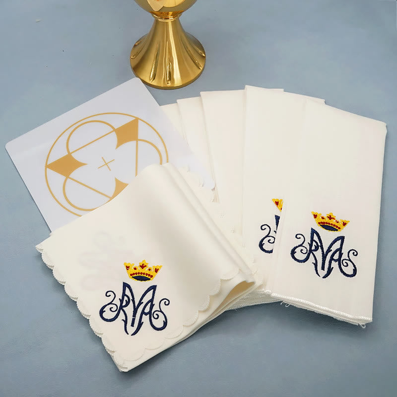 Christianartworkshop Set di biancheria per altare in stile classico con corona divina della Madonna - image 2