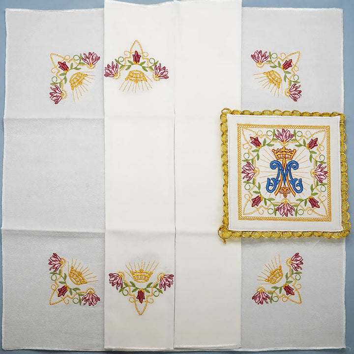 Christianartworkshop Set di biancheria per l'altare in stile classico Marian Floral Grace - image 1