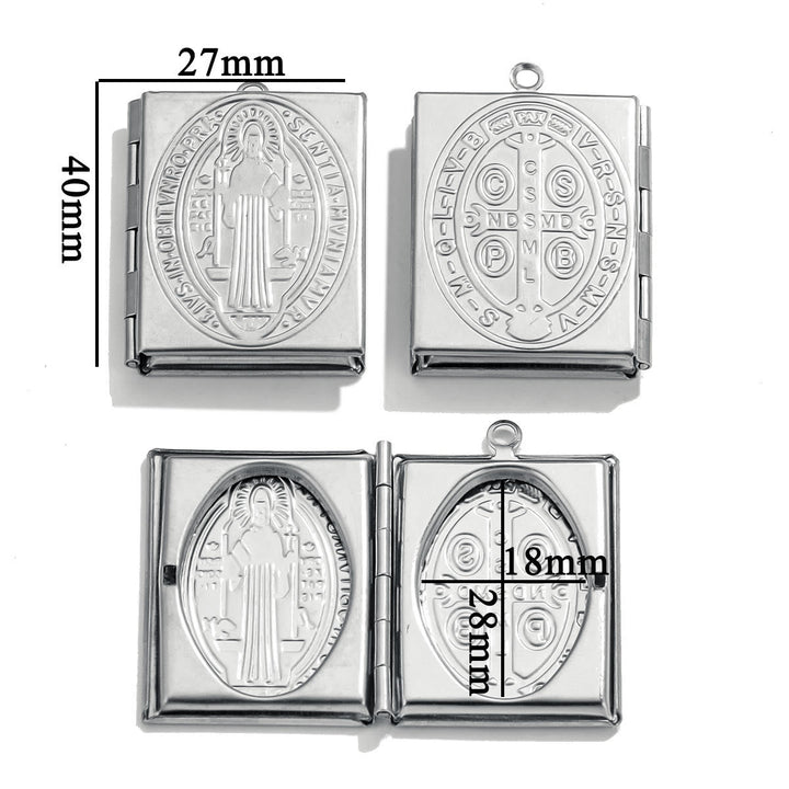 Collana con ciondolo con foto di San Benedetto e il suo sposo in stile moderno Christianartworkshop - image 5