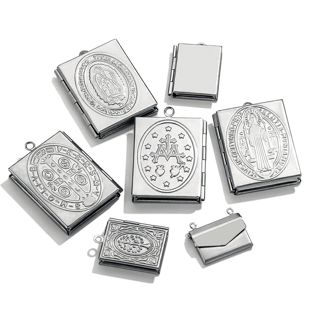 Collana con ciondolo con foto di San Benedetto e il suo sposo in stile moderno Christianartworkshop - image 4