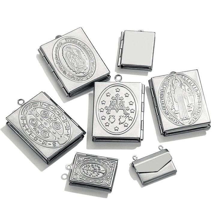 Collana con ciondolo con foto di San Benedetto e il suo sposo in stile moderno Christianartworkshop - image 4