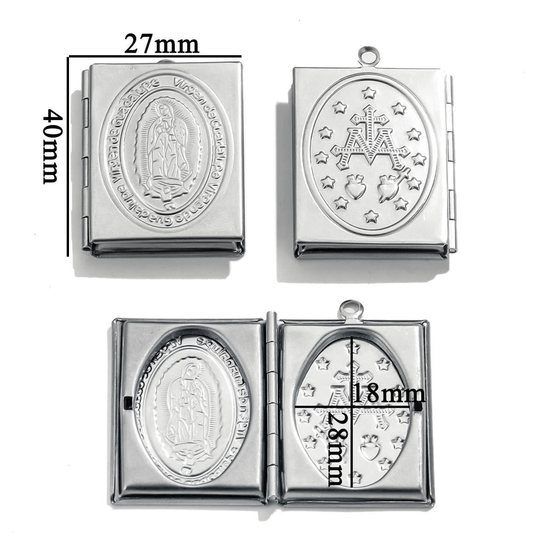 Collana con ciondolo con foto di San Benedetto e il suo sposo in stile moderno Christianartworkshop - Nostra Signora di Guadalupe - image 6