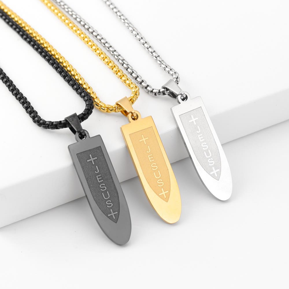 Ciondolo a croce in acciaio inossidabile Christianartworkshop - image 0