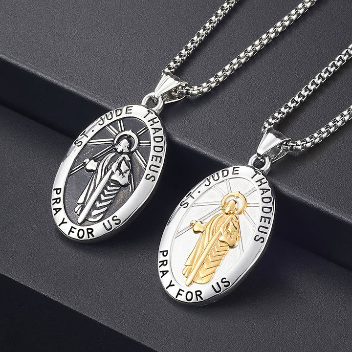 Collana con ciondolo di San Giuda Taddeo Christianartworkshop - Argento - image 0