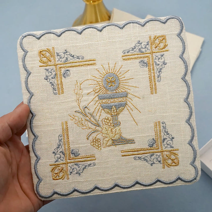 Christianartworkshop Set di velo per calice e purificatore in stile classico Set di biancheria per altare religiosa - image 5