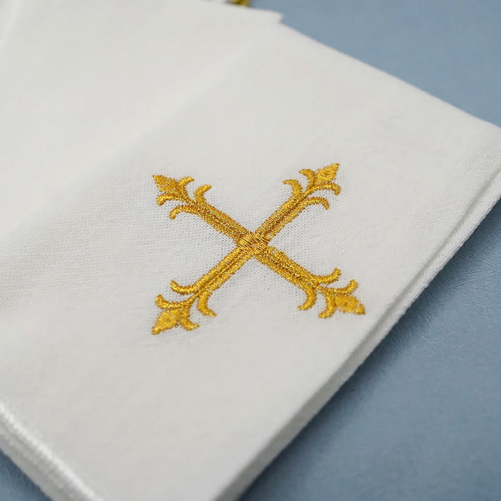 Christianartworkshop Set di velo per calice e purificatore Golden Grace in stile classico Set di biancheria per altare religiosa - image 5