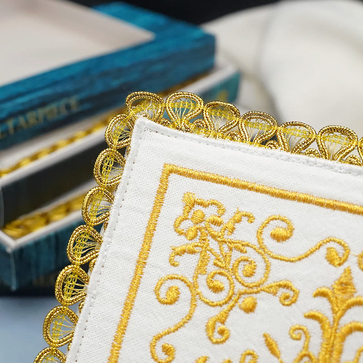 Christianartworkshop Set di velo per calice e purificatore Golden Grace in stile classico Set di biancheria per altare religiosa - image 7