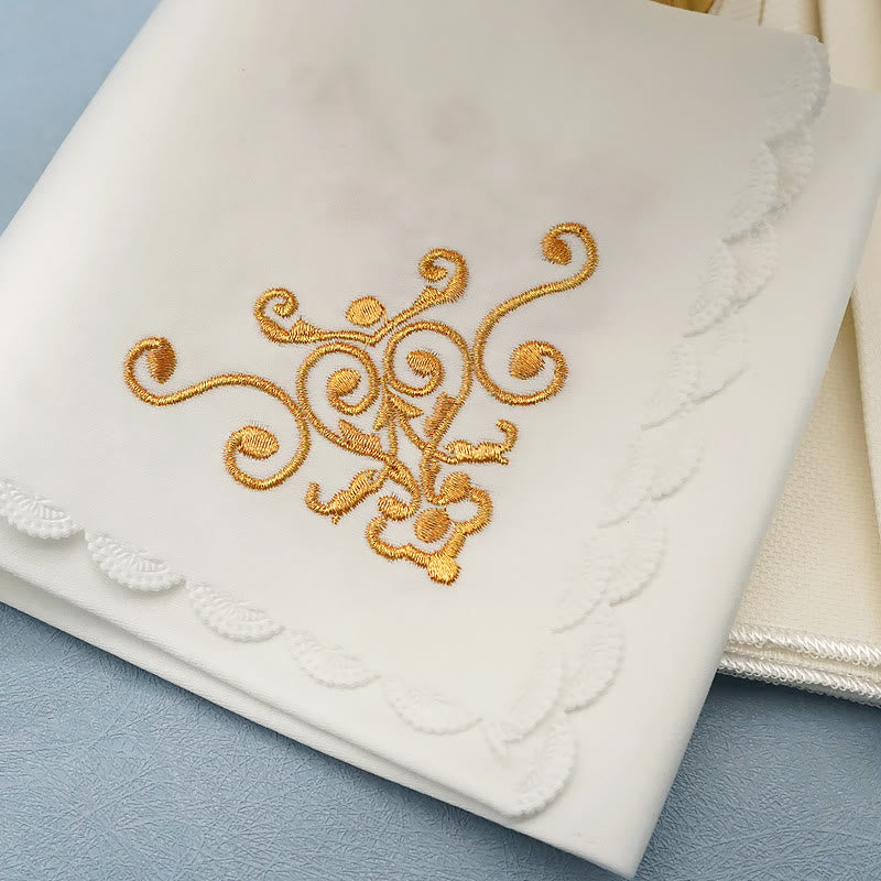 Christianartworkshop Set di velo per calice e purificatore con croce divina e pergamena Set di biancheria per altare religiosa - image 5