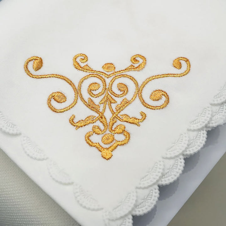 Christianartworkshop Set di velo per calice e purificatore con croce divina e pergamena Set di biancheria per altare religiosa - image 3