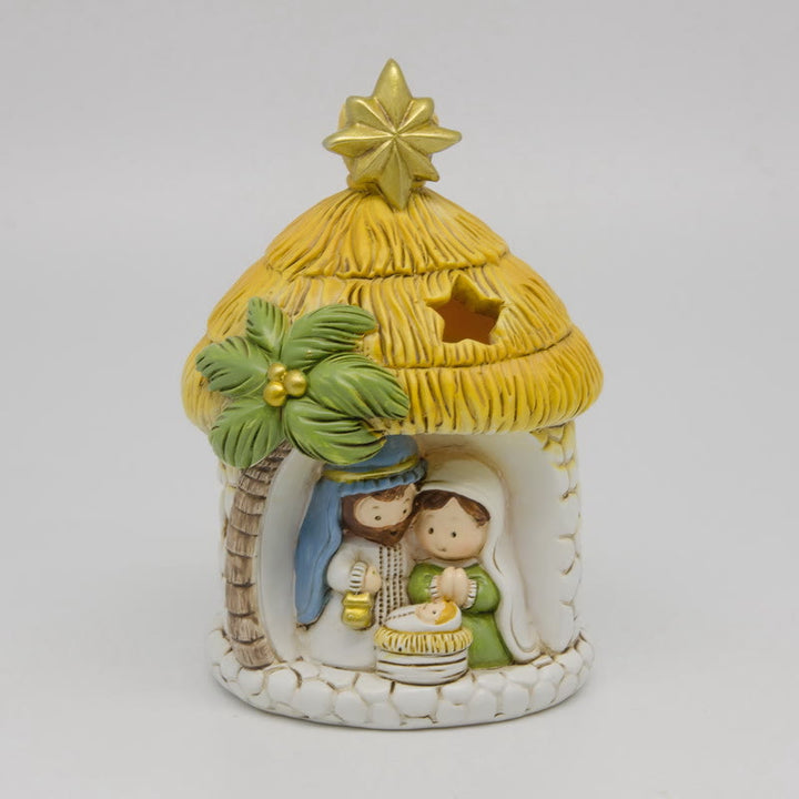 Christianartworkshop Set di statuette della Sacra Famiglia in stile cartone animato, decorazioni da tavolo e ornamenti - Sacra Famiglia - image 0
