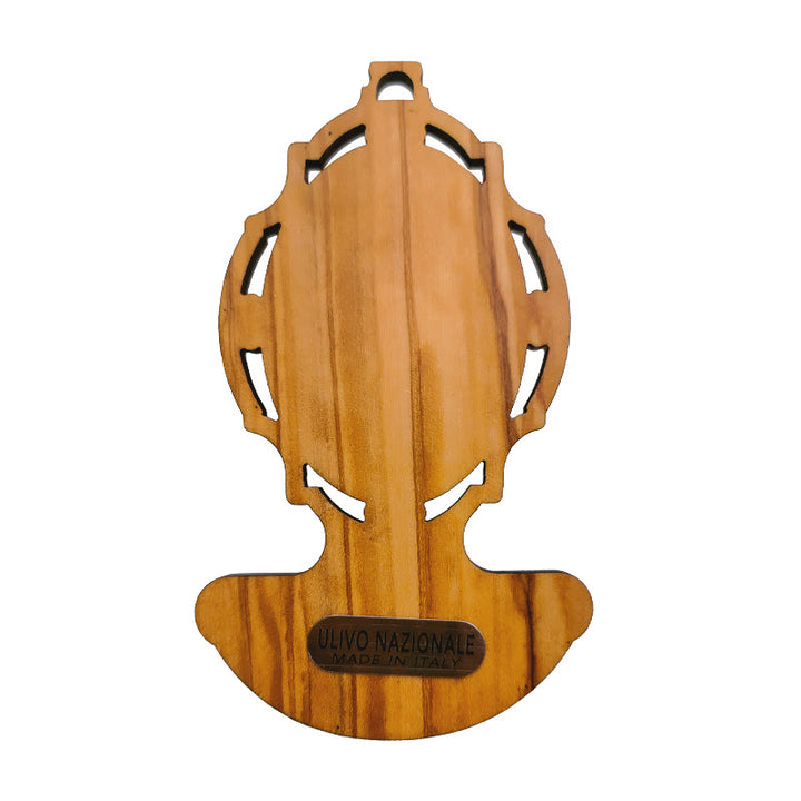 Christianartworkshop Medaglia Miracolosa Acquasantiera in Legno d'Ulivo Assunzione della Madonna - image 8