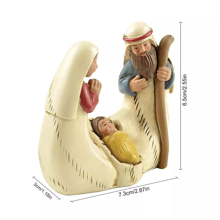 Christianartworkshop Set di statuette della Natività della Sacra Famiglia, decorazioni da tavolo e ornamenti - image 6