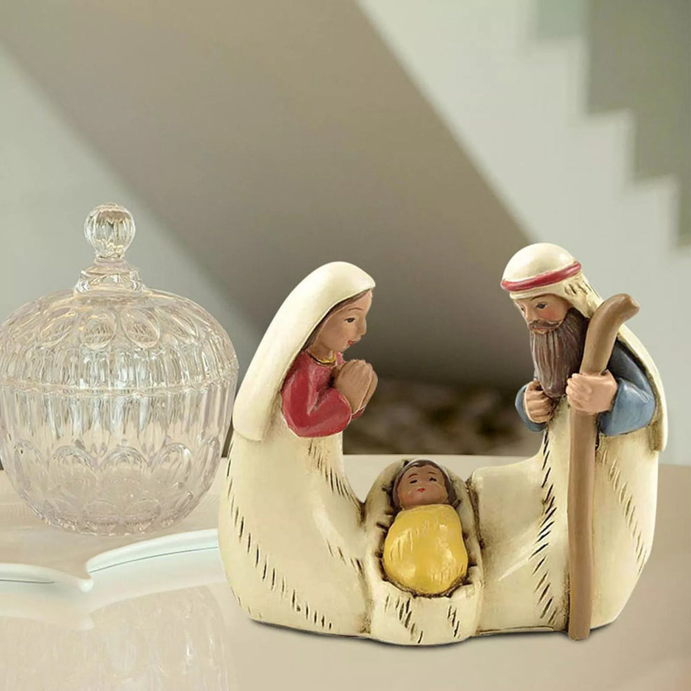 Christianartworkshop Set di statuette della Natività della Sacra Famiglia, decorazioni da tavolo e ornamenti - image 1