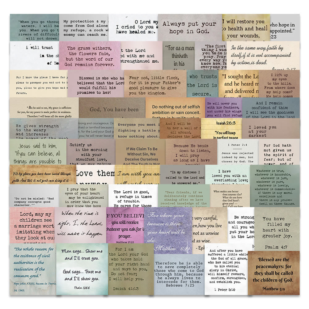 Christianartworkshop Versetti della Bibbia religiosi classici Citazioni ispiratrici Adesivi sulla fede - image 1