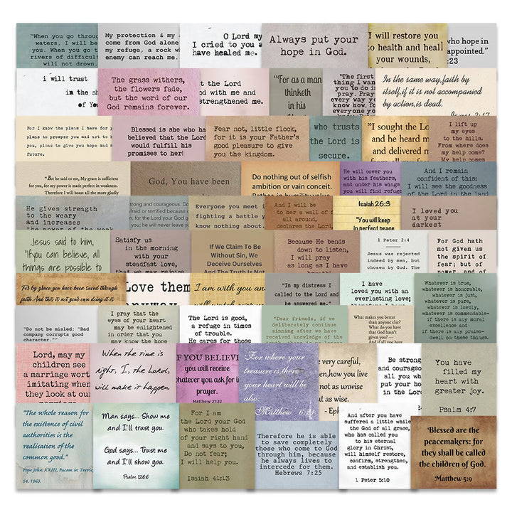 Christianartworkshop Versetti della Bibbia religiosi classici Citazioni ispiratrici Adesivi sulla fede - image 1