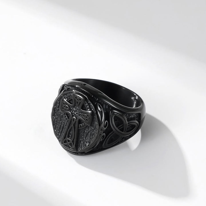 Christianartworkshop Anello con croce celtica Eternal Faith - Un simbolo di devozione senza tempo - Nero - US 13 - image 2