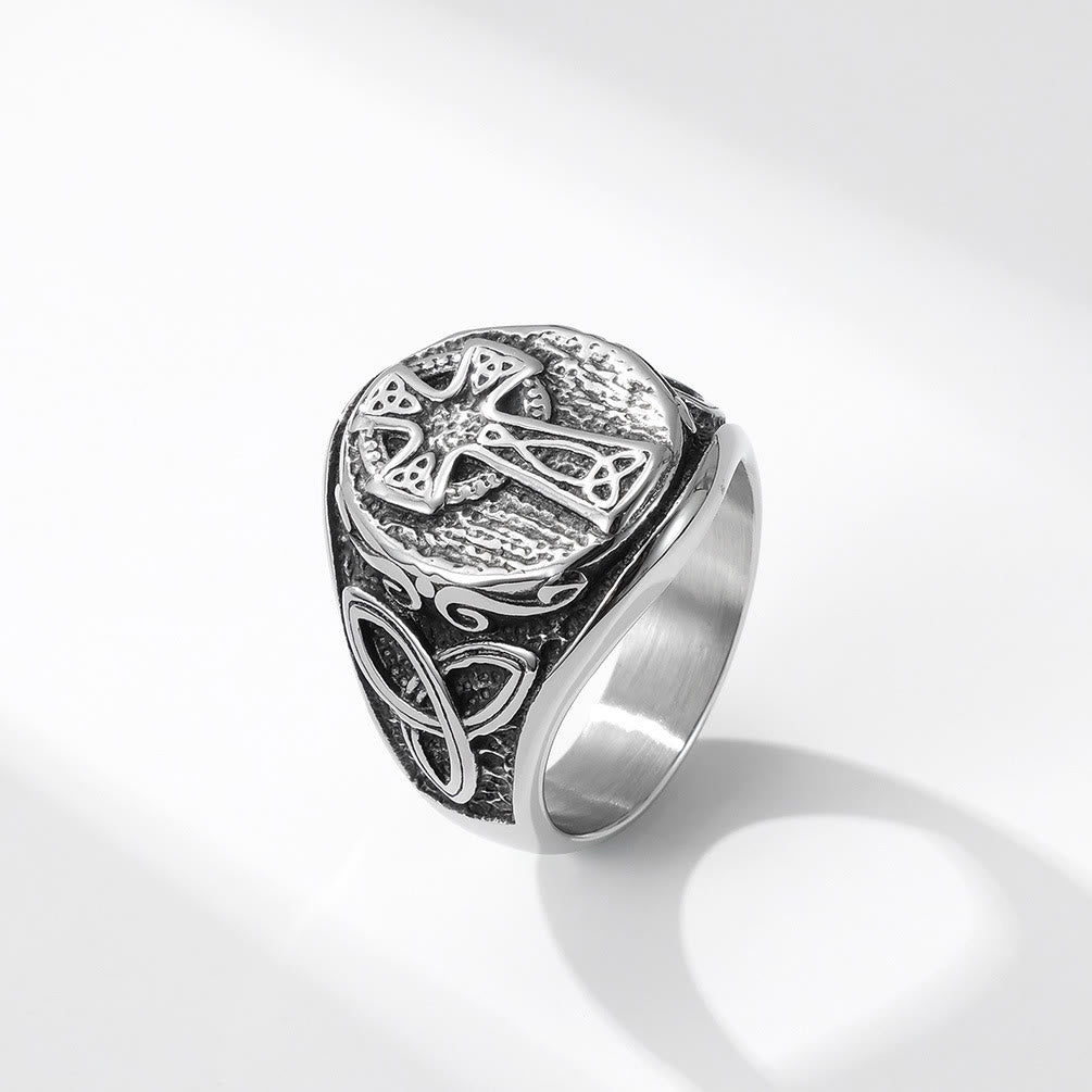 Christianartworkshop Anello con croce celtica Eternal Faith - Un simbolo di devozione senza tempo - Argento - US 13 - image 4