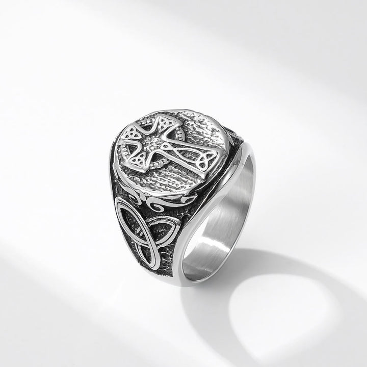 Christianartworkshop Anello con croce celtica Eternal Faith - Un simbolo di devozione senza tempo - Argento - US 13 - image 4