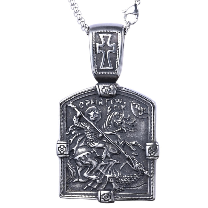 Christianartworkshop Collana di San Giorgio che uccide il drago: simbolo di coraggio e protezione divina - image 4