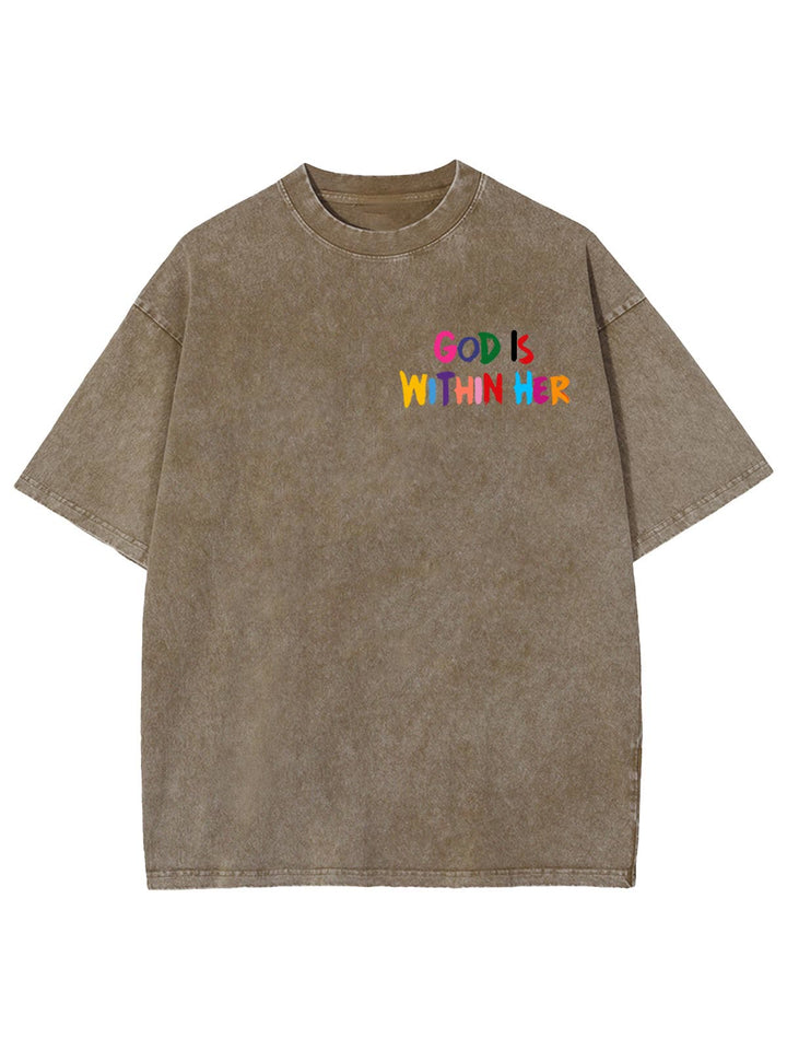 Christianartworkshop Dio è dentro di lei Lei non cadrà Maglietta unisex lavata - image 14