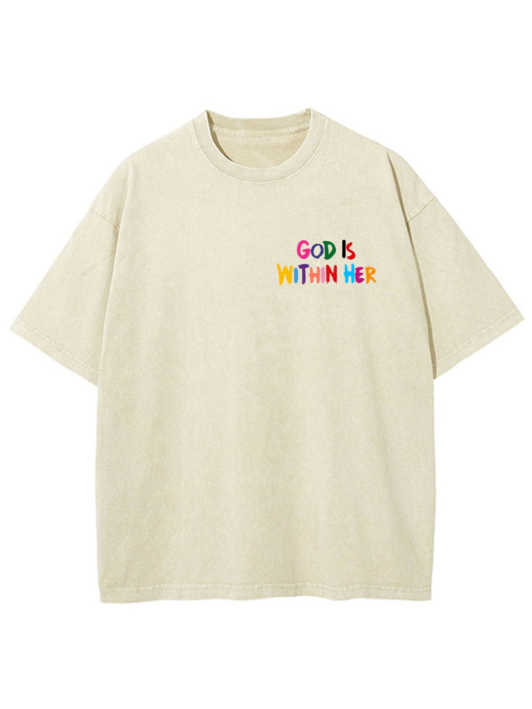 Christianartworkshop Dio è dentro di lei Lei non cadrà Maglietta unisex lavata - image 1