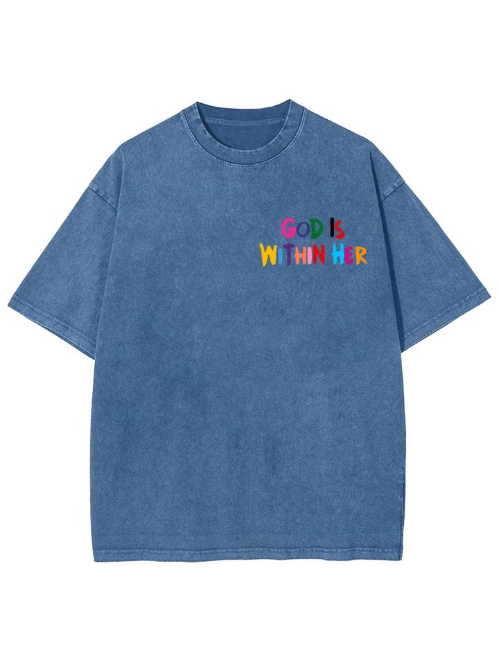 Christianartworkshop Dio è dentro di lei Lei non cadrà Maglietta unisex lavata - image 8