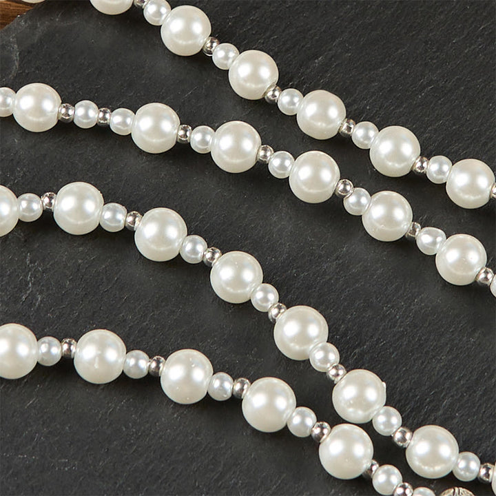 Christianartworkshop Medaglia Miracolosa e Crocifisso di Perle Bianche da 4 mm Rosario - image 6