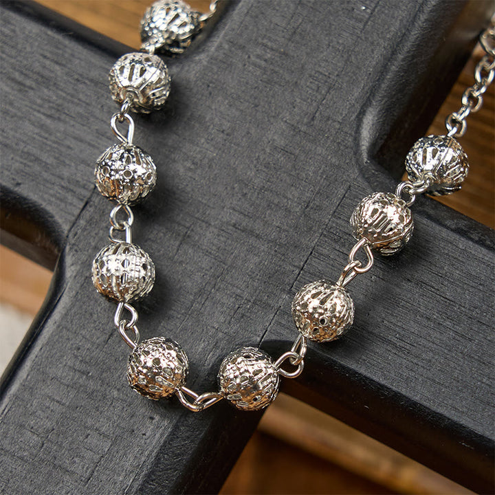 Braccialetto casual semplice regolabile con medaglia miracolosa e crocifisso Christianartworkshop - image 2