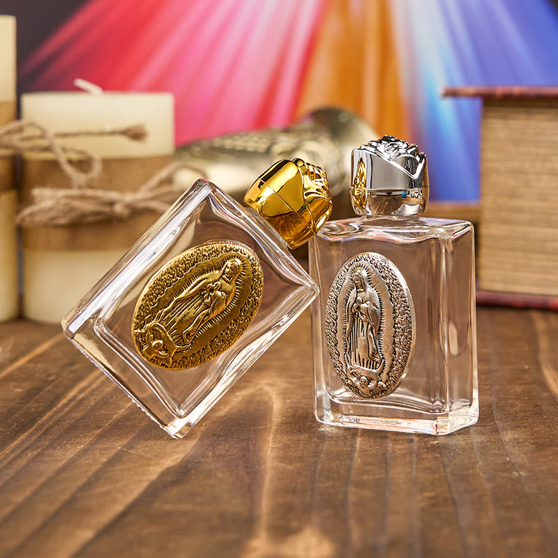 Christianartworkshop Esclusiva bottiglia di acqua santa realizzata a mano da Nostra Signora di Guadalupe - Un contenitore di benedizione e protezione - image 0