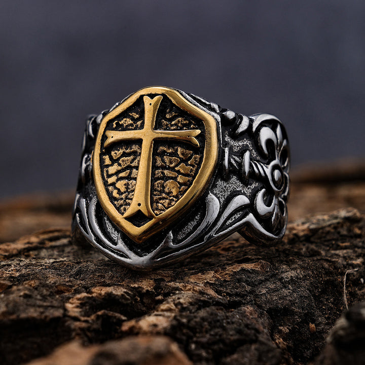 Anello con croce artigianale esclusivo Christianartworkshop - Espressione di fede quotidiana  - US 14 - image 0
