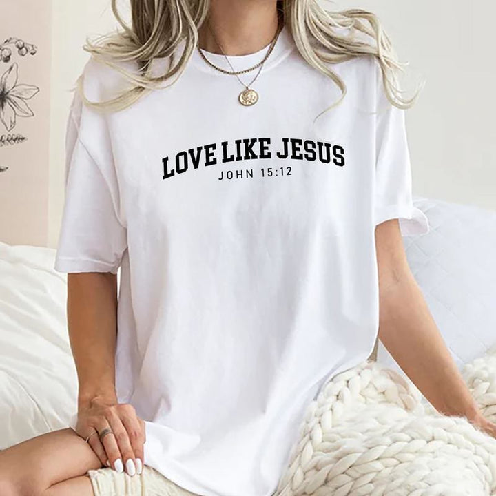 Maglietta Christianartworkshop Love like Jesus - Bianco - 2XL - image 2