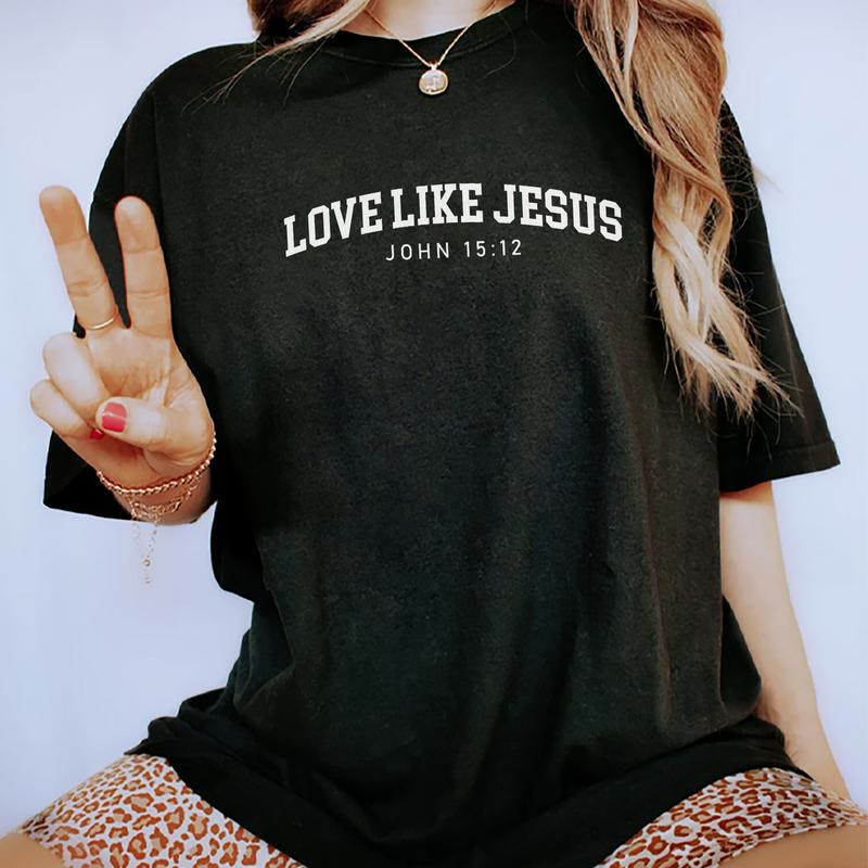Maglietta Christianartworkshop Love like Jesus - Nero - 2XL - image 0