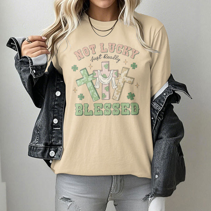 Christianartworkshop Maglietta ispirata alla fede "Non fortunato, solo benedetto" - image 15