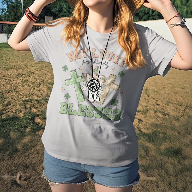 Christianartworkshop Maglietta ispirata alla fede "Non fortunato, solo benedetto" - image 12