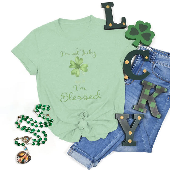 Christianartworkshop Non M fortunato, sono benedetto - Maglietta ispirata alla fede - Verde chiaro - 2XL - image 5