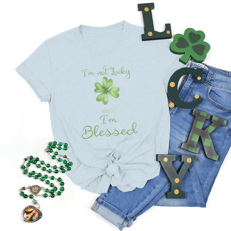 Christianartworkshop Non M fortunato, sono benedetto - Maglietta ispirata alla fede - Blu - 2XL - image 11