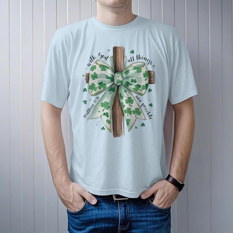 Christianartworkshop Fede e fortuna in armonia T-shirt ispirata alla fede - image 2